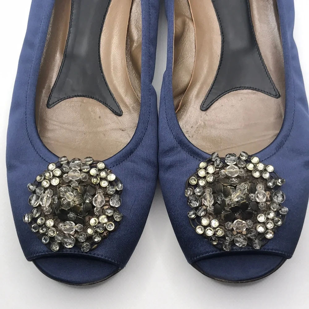 Marni Blue Flats with Embellished Detail - Picture 3 of 7